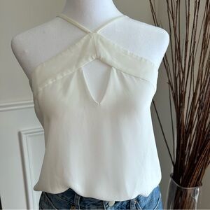 BCBG Silky Camisole Top White